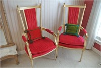Two Hollywood Regency Chairs