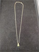 ~ 14K SLV Necklace and Charm