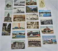 Large Lot of Vintage Postcards Mostly Architecture