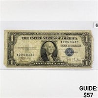 1935 C $1 Silver Certificate LIGHTLY CIRCULATED
