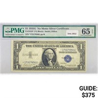 1935 G $1 Star Silver Cert. PMG GEM UNC 65