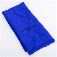 Yves Saint Laurent Royal Blue Silk Shawl