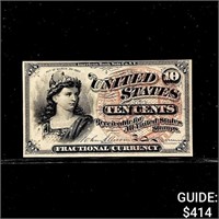 1863 10C Fractional Currency UNC