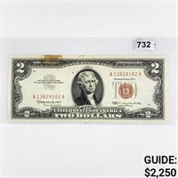 1963 $2 Legal Tender NEARLY UNCIRCULATED