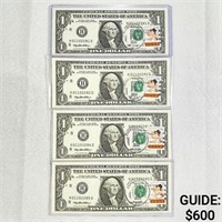 1996 $1 w/ 2000 New Years Day Stamps UNC