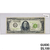 1934 $500 Fed Reserve Note