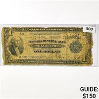 1914 $1 US LG Philadelphia, PA Fed Res Note