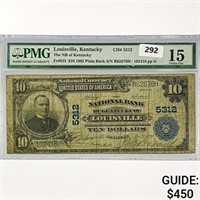 1920 $10 US LG Bank of Louisville, KY Fed Res
