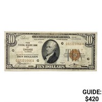 1929 G $10 US Chicago Bank, IL Fed Res Note