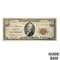 1929 I $10 US Minneapolis Bank, MN Fed Res Note