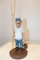 "Bubba" Carved Fisherman