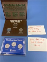 WWII WARTIME COINS 1943 SILVER NICKEL & MORE