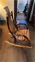 Antique wooden rocking chair