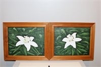 Pair of White Lily Paintings