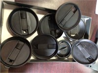 8 Tervice Tumbler lids 7-7"wide, 1-3"w opening