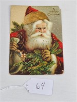 Early German Christmas Santa Postcard