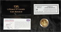 Una and The Lion Coins W/ COA - Gold Plated