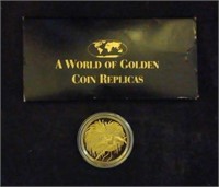 1895 New Guinea Bird of Paradise Gold Coin-Plated