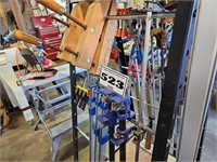 Rack of wood clamps