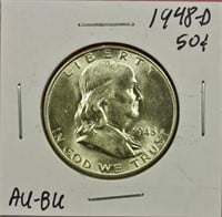 1948-D Franklin Half Dollar UNC