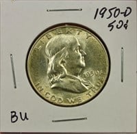 1950-D Franklin Half Dollar BU