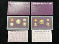 1988 & 1989 United States Proof Sets in Boxes