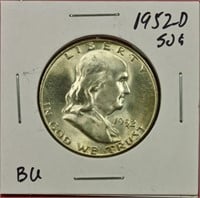 1952-D Franklin Half Dollar BU
