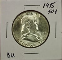 1955 Franklin Half Dollar BU