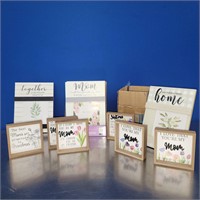(4) Small Picture Frames and (6) Small Small Signs