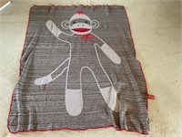 Sock Monkey 4’x6’ throw blanket