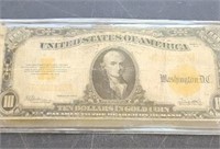 1922 10 dollar gold certificate