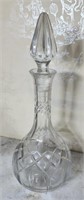 Crystal decanter approx 15 inches tall