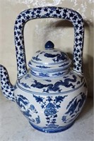 Oriental dragon design teapot approx 12 inches