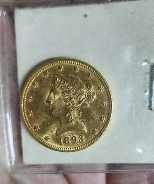 1893 10 dollar liberty head gold eagle