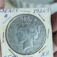 1926 S silver peace dollar