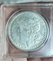 1879 Morgan silver dollar