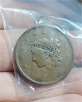 No date visible braided large cent