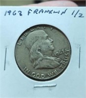 1963 D Silver Franklin half dollar
