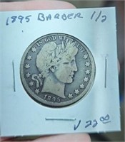 1895 Barber silver half dollar