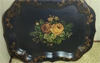 Large rose decorated platter
