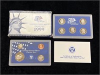 1999 United States Mint Proof Set in Box with COA