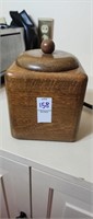 Wooden storage jar