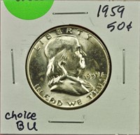 1959 Franklin Half Dollar Ch. BU