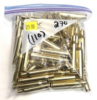 Bag of .270 WiN brass marked 110 pcs.