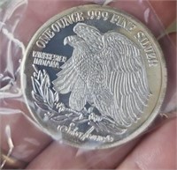 Silver Town 1 ounce .999 fine silver coin