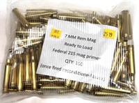 Lot, 7mm REM Mag primed brass with Federal 215