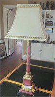 Red and gold west Indes style lamp