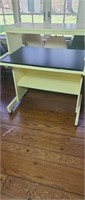 Rolling desk with upper and lower shelf approx 30