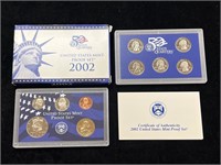 2002 United States Mint Proof Set in Box with COA