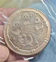 2 Troy ounce. 999 fine silver Panda bears